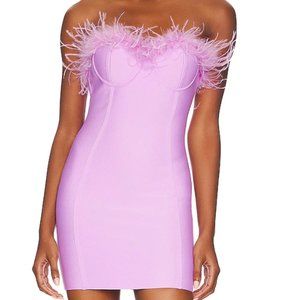 Superdown Ramona Bustier Dress in Purple Sz S Revolve